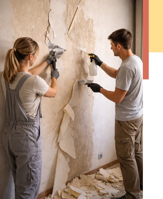 Снятие старых обоев в Сызрани от 5318 руб. под ключ недорого | ОТДЕЛОЧНИК-Сзр