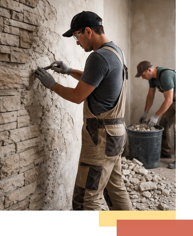 Демонтаж декоративного камня в Сызрани профессионально и безопасно