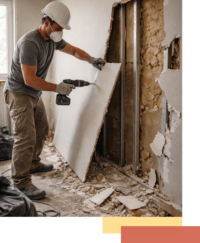 Демонтаж гипсокартона со стен в Сызрани качественно и быстро