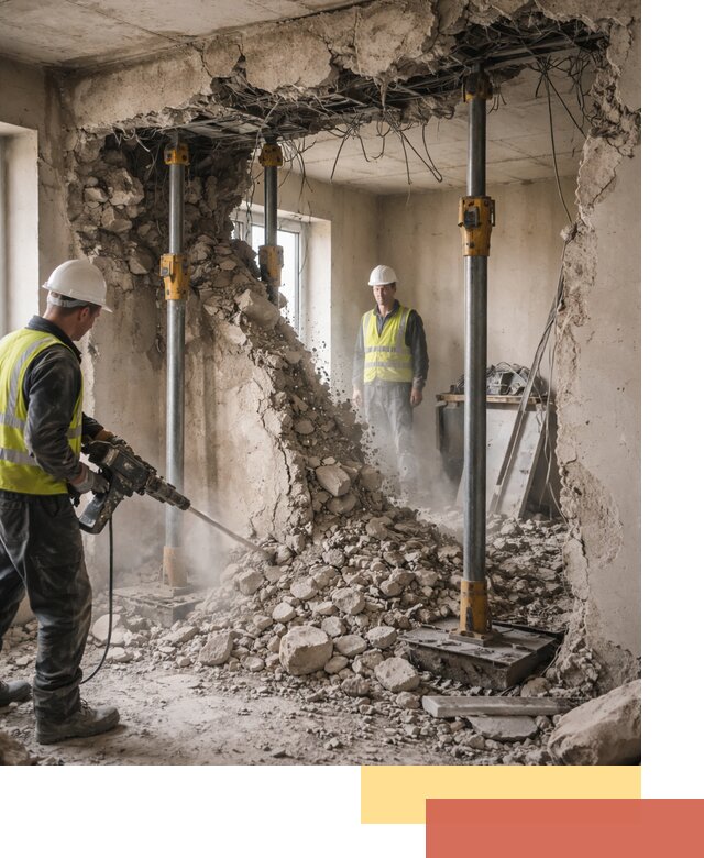 Снос несущих стен в Сызрани с гарантией безопасности и качества