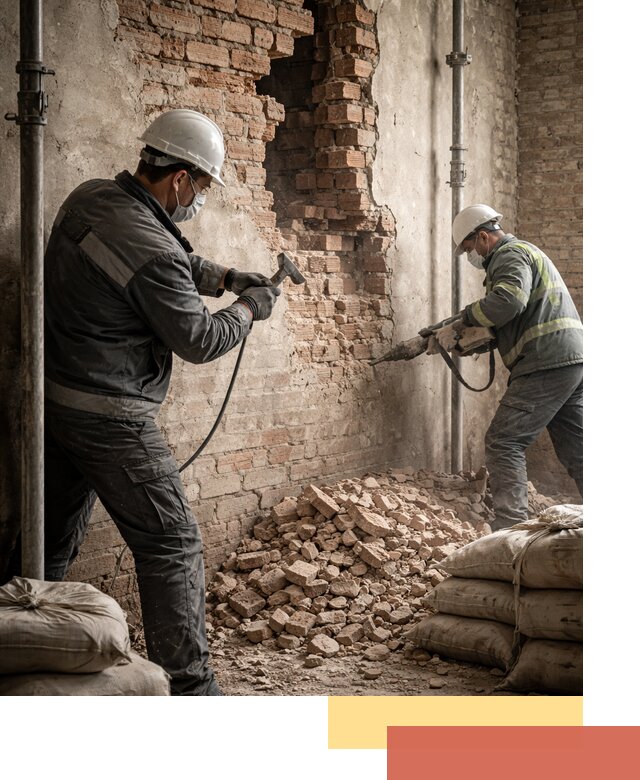 Демонтаж кирпичных стен в Сызрани быстро и безопасно