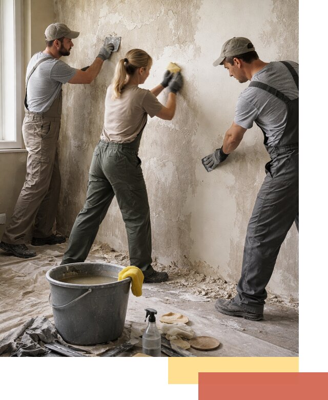 Очистка стен от клея и грунтовки в Сызрани качественно и быстро