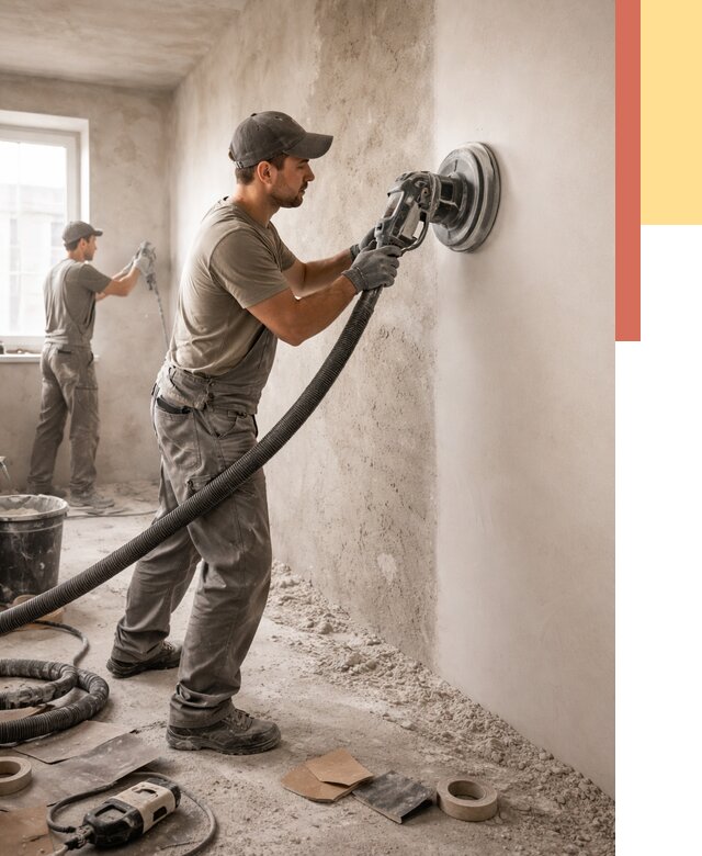 Шлифовка стен в Сызрани от 1216 руб/м2 — быстро и недорого | ОТДЕЛОЧНИК-Сзр