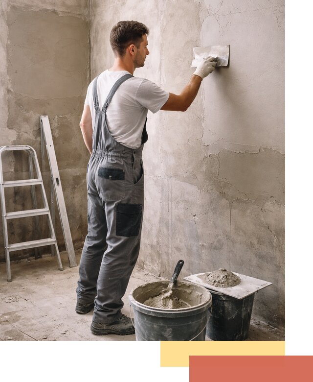 Штукатурка стен в ванной под ключ в Сызрани