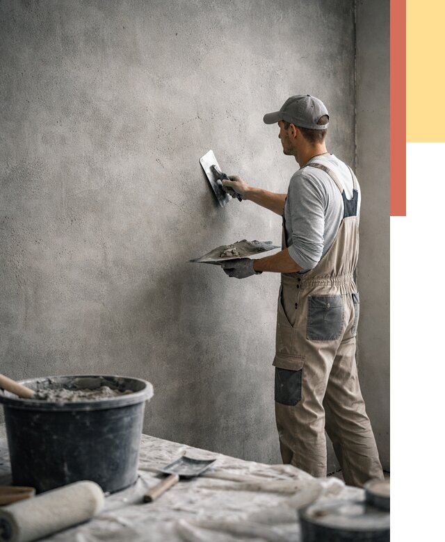 Декоративная штукатурка под бетон в Сызрани от 2533 руб./м² — нанесение под ключ | ОТДЕЛОЧНИК-Сзр