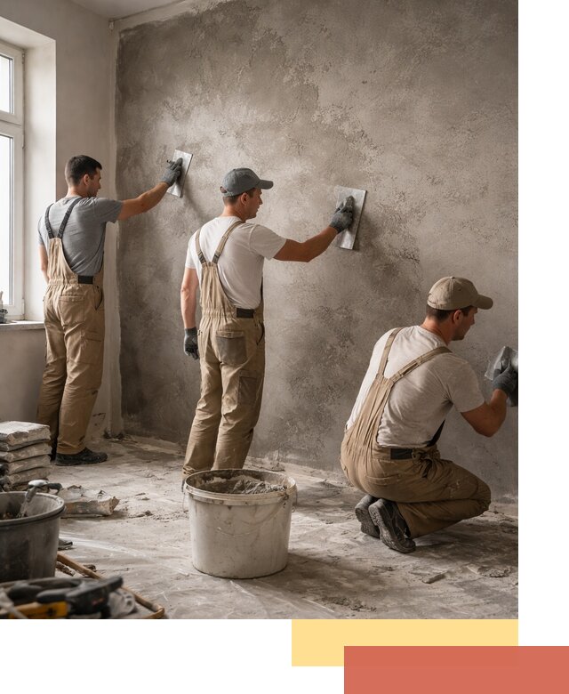 Декоративная штукатурка под бетон в Сызрани для стен и потолков