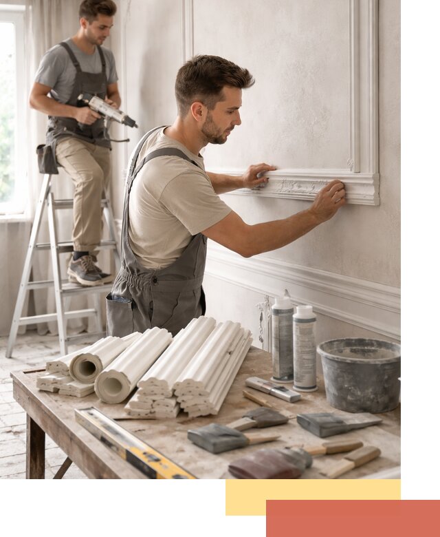 Монтаж лепнины на стены в Сызрани профессионально и качественно