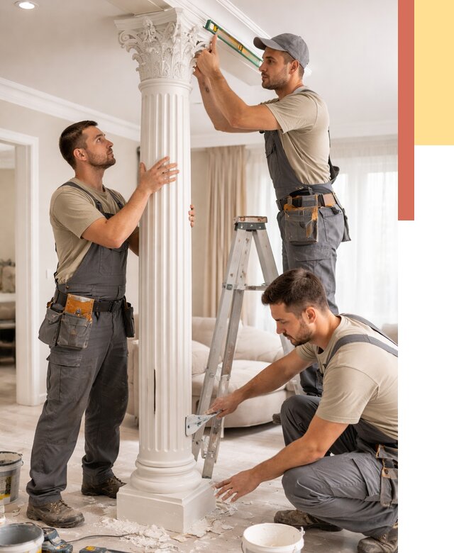 Установка декоративных колонн в Сызрани от 12156 руб. под ключ | ОТДЕЛОЧНИК-Сзр