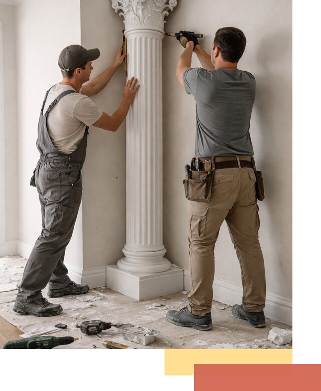 Установка декоративных колонн в Сызрани под ключ