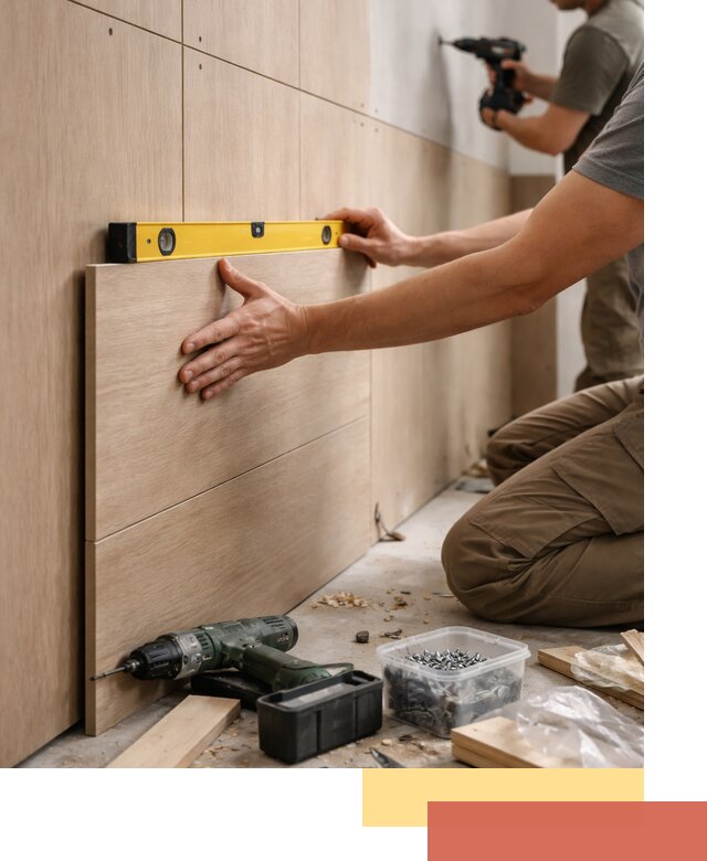 Профессиональный монтаж МДФ панелей на стены в Сызрани