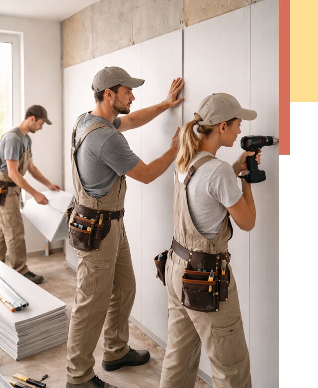 Монтаж ПВХ панелей на стены в Сызрани от 456 руб/м2 — быстро и недорого | ОТДЕЛОЧНИК-Сзр