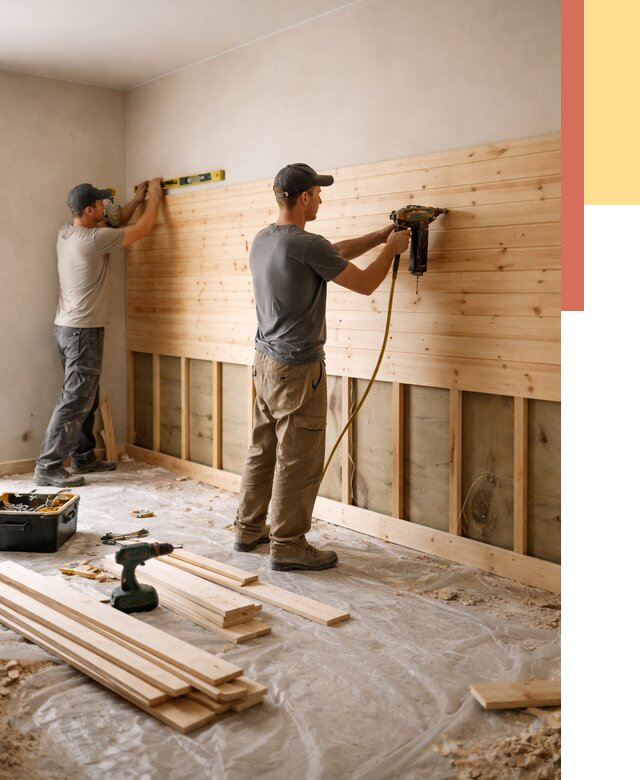 Монтаж деревянной вагонки на стены в Сызрани от 7598 руб. | Услуги монтажа вагонки | ОТДЕЛОЧНИК-Сзр