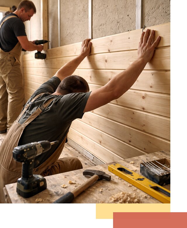 Монтаж деревянной вагонки на стены в Сызрани быстро и качественно