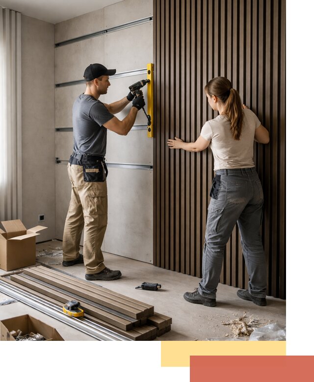 Монтаж реечных панелей на стены в Сызрани