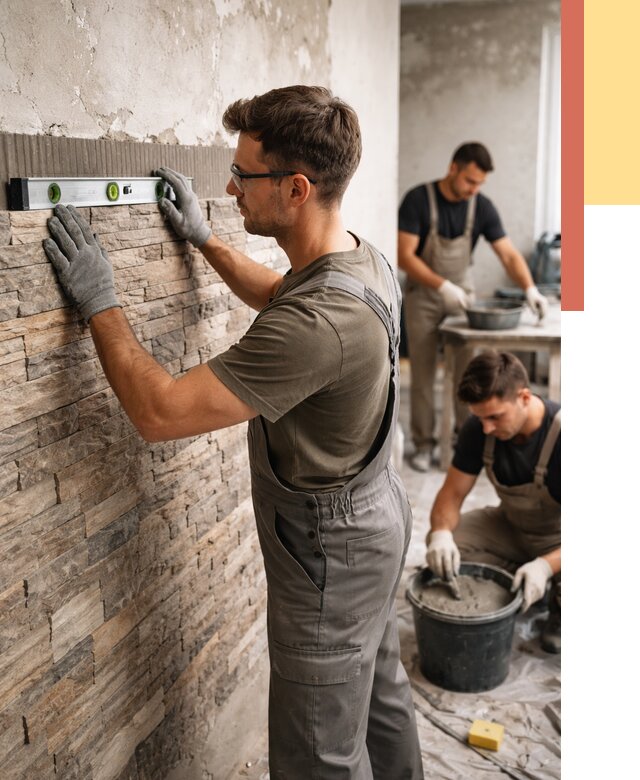 Монтаж искусственного камня в Сызрани от 4559 руб. под ключ | ОТДЕЛОЧНИК-Сзр