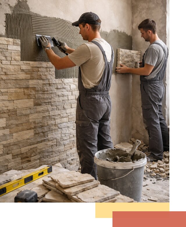 Монтаж искусственного камня в Сызрани — облицовка стен и фасадов