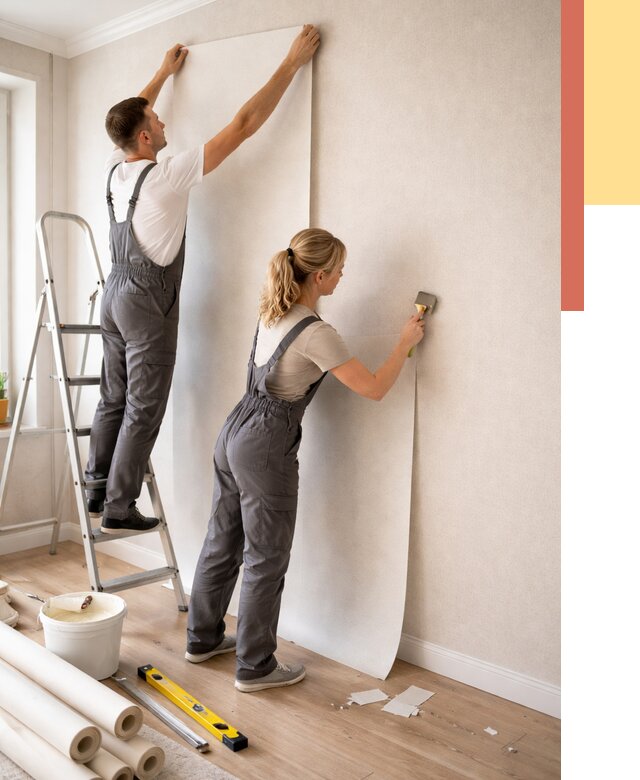 Поклейка флизелиновых обоев в Сызрани от 6078 руб. | Быстро и недорого — ОТДЕЛОЧНИК-Сзр