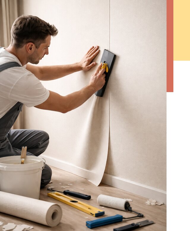 Поклейка виниловых обоев в Сызрани от 4559 руб. | Быстро и недорого — ОТДЕЛОЧНИК-Сзр