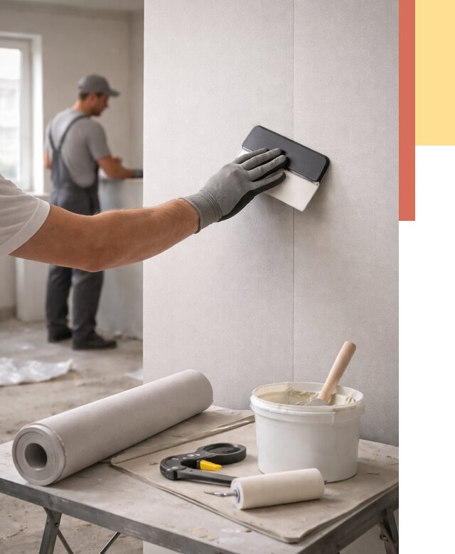 Поклейка обоев под покраску в Сызрани от 3546 руб. за м2 | ОТДЕЛОЧНИК-Сзр