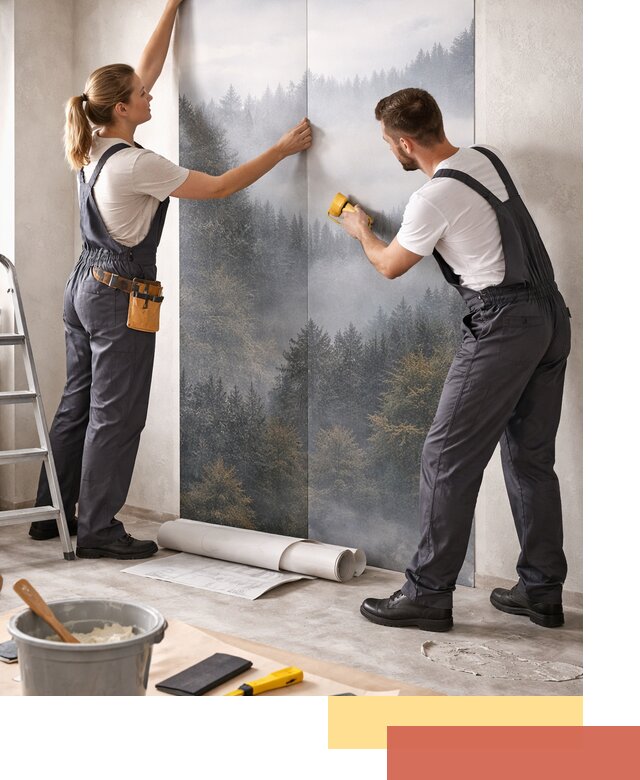 Поклейка фотообоев профессионально в Сызрани под ключ