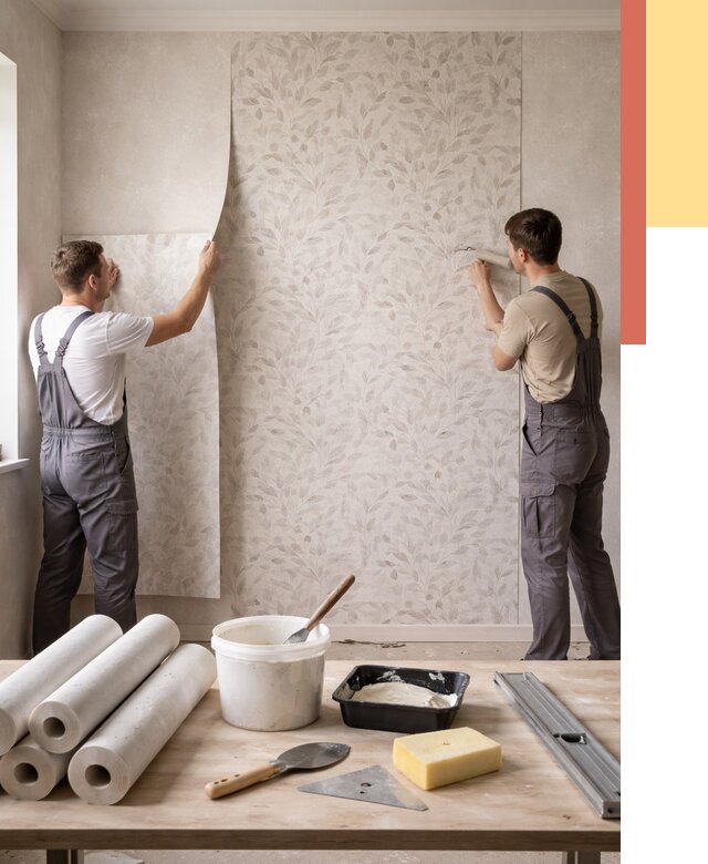 Поклейка обоев с подбором рисунка в Сызрани от 3546 руб. | ОТДЕЛОЧНИК-Сзр - быстро и недорого