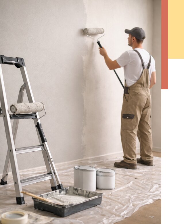 Покраска стен латексной краской в Сызрани от 4559 руб. за м2 | ОТДЕЛОЧНИК-Сзр