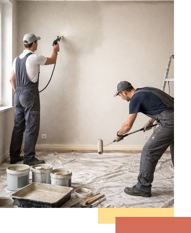 Покраска стен моющейся краской и защита поверхностей в Сызрани