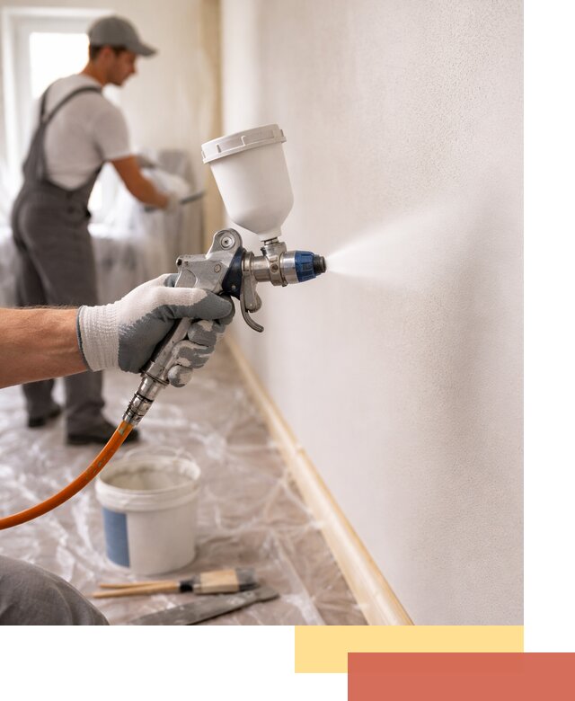 Покраска стен краскопультом в Сызрани быстро и качественно