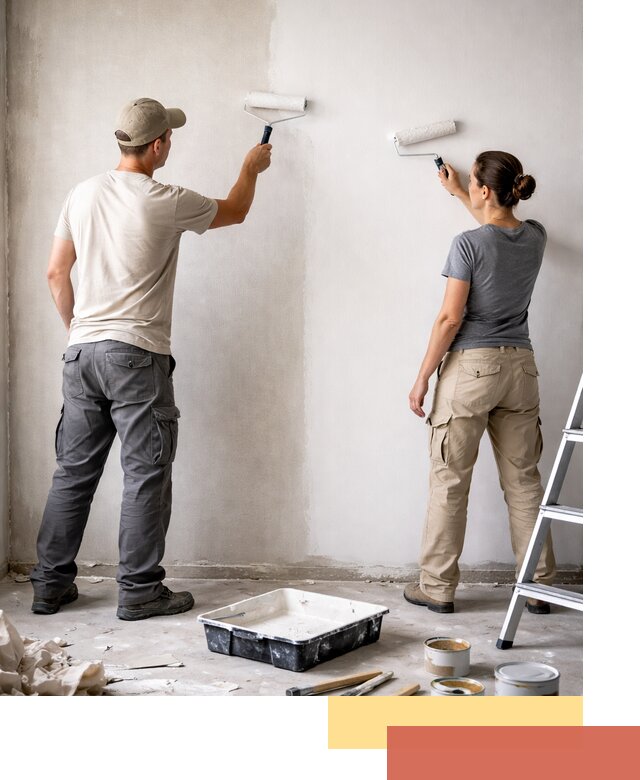 Окраска стен по стеклохолсту в Сызрани качественно и долговечно