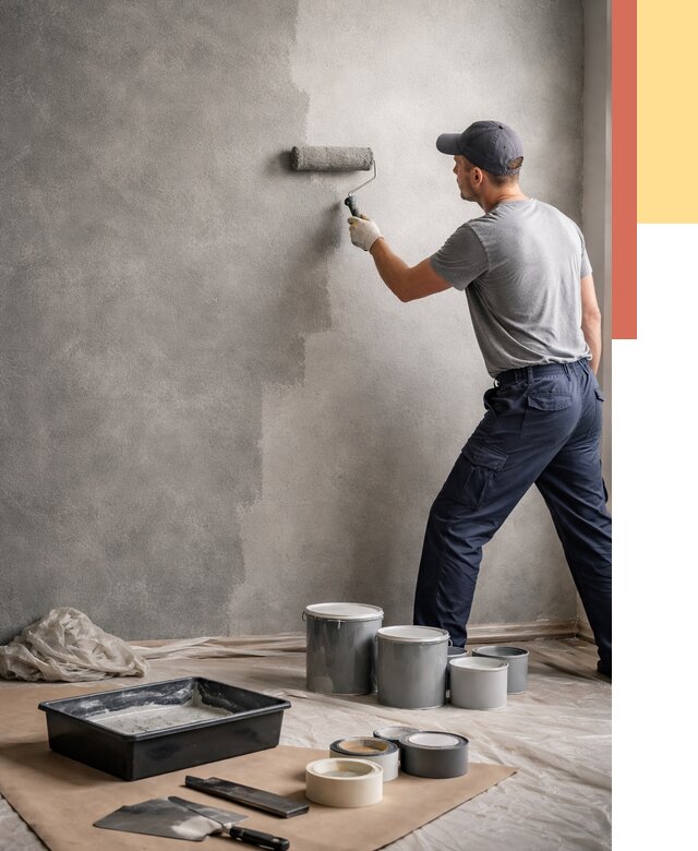 Покраска стен под бетон в Сызрани от 658 руб. за м2 — быстро и недорого | ОТДЕЛОЧНИК-Сзр