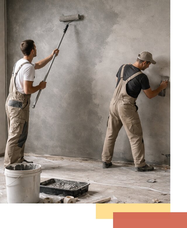 Покраска стен под бетон в Сызрани профессионально и недорого