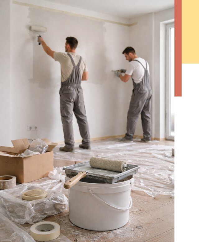 Покраска стен в квартире в Сызрани от 2533 руб/м2 — быстро и недорого | ОТДЕЛОЧНИК-Сзр