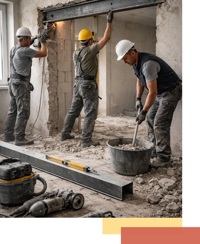 Создание проемов в стенах и несущих конструкциях в Сызрани