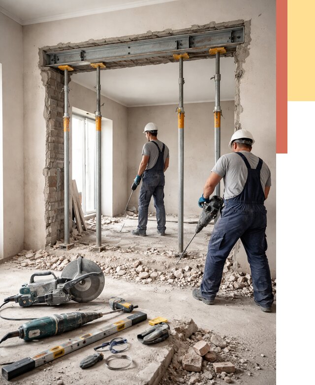 Прорезка проема в стене в Сызрани от 4559 руб. — быстро и недорого | ОТДЕЛОЧНИК-Сзр