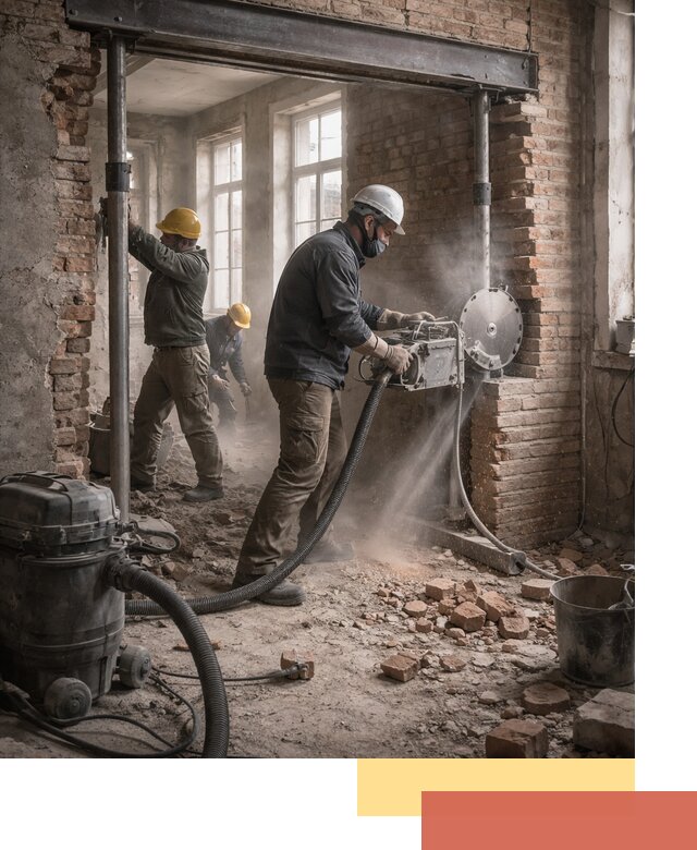 Прорезка проема в стене под дверной или оконный проем в Сызрани