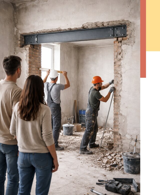 Усиление проема в стене в Сызрани от 9624 руб. — усиление дверного проема металлоконструкцией | ОТДЕЛОЧНИК-Сзр