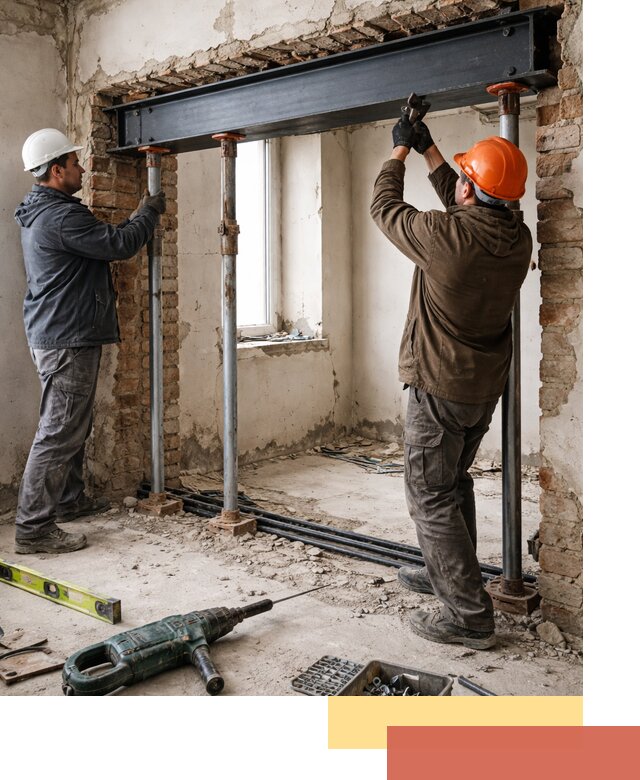 Усиление проема в стене в Сызрани для расширения и безопасности