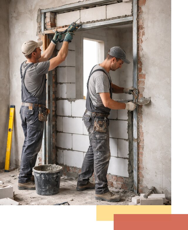 Закладка дверного проема под ключ в Сызрани: демонтаж, монтаж, отделка