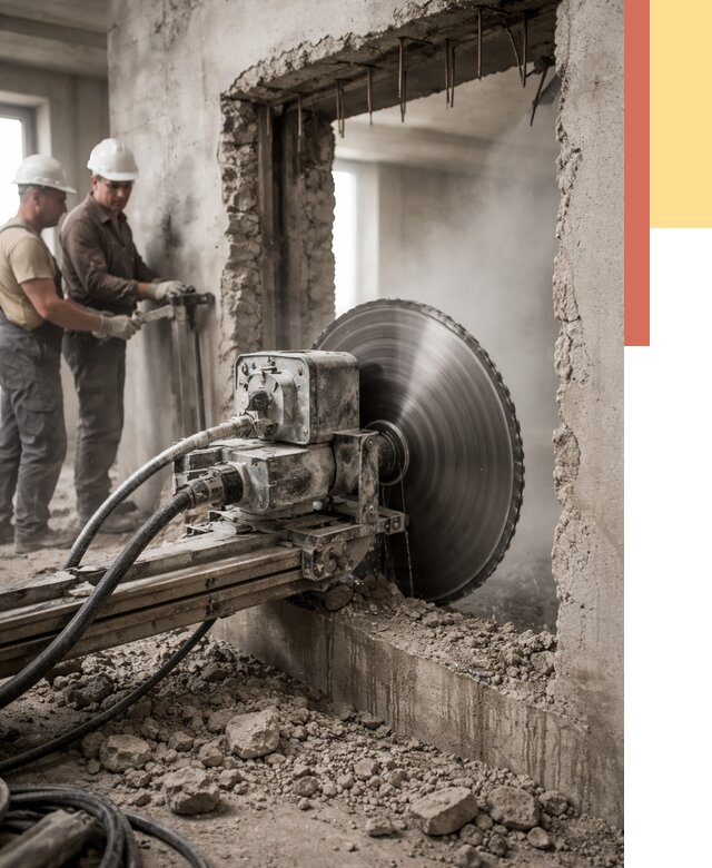 Алмазная резка проемов в Сызрани от 4559 руб. быстро и недорого | ОТДЕЛОЧНИК-Сзр