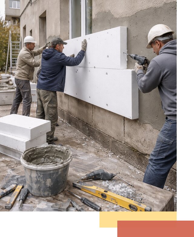 Утепление наружных стен пенопластом в Сызрани