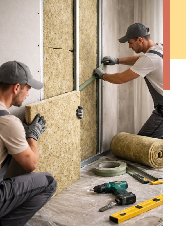 Шумоизоляция стен в Сызрани под ключ от 1874 руб. | ОТДЕЛОЧНИК-Сзр