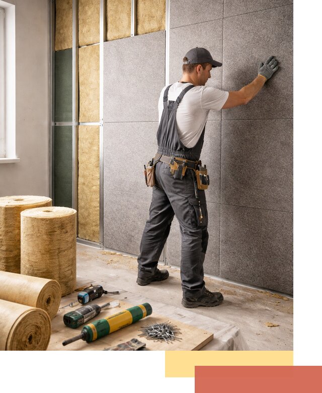 Профессиональная шумоизоляция стен в Сызрани для квартиры и офиса