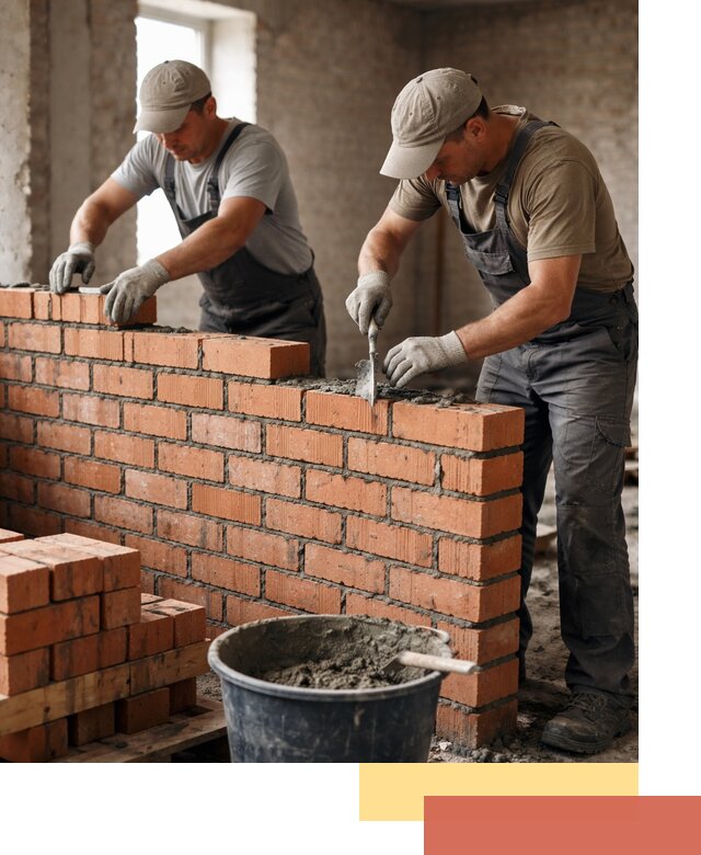 Кладка кирпичных перегородок под ключ в Сызрани