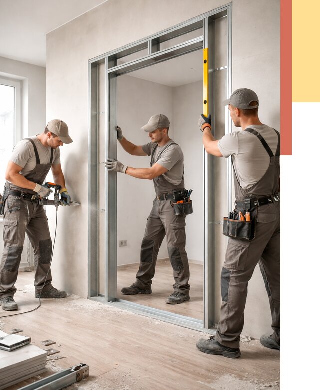 Устройство дверного проема в перегородке в Сызрани от 4559 руб. под ключ | ОТДЕЛОЧНИК-Сзр