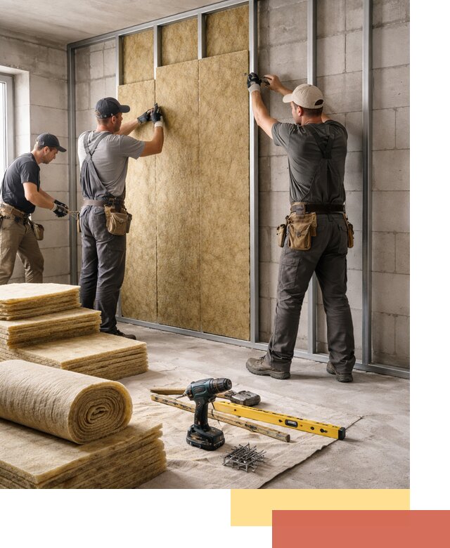 Шумоизоляция перегородок из блоков в Сызрани — монтаж и защита шумоизоляцией