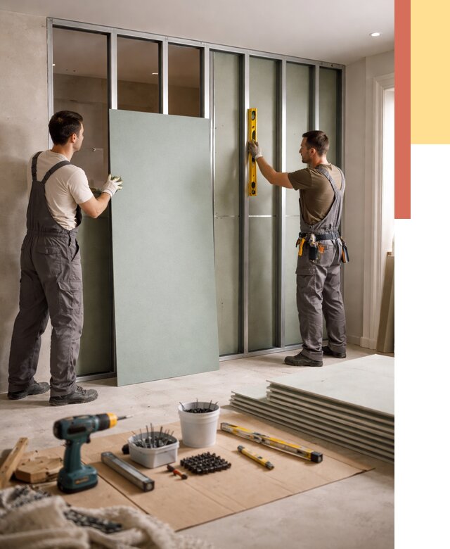 Перегородка из влагостойкого гипсокартона в Сызрани от 4862 руб. — монтаж под ключ | ОТДЕЛОЧНИК-Сзр