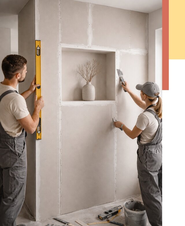 Перегородка из гипсокартона с нишей в Сызрани от 3292 руб. под ключ | ОТДЕЛОЧНИК-Сзр