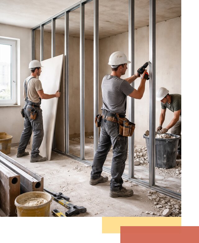 Перенос гипсокартонной перегородки в Сызрани профессионально и быстро