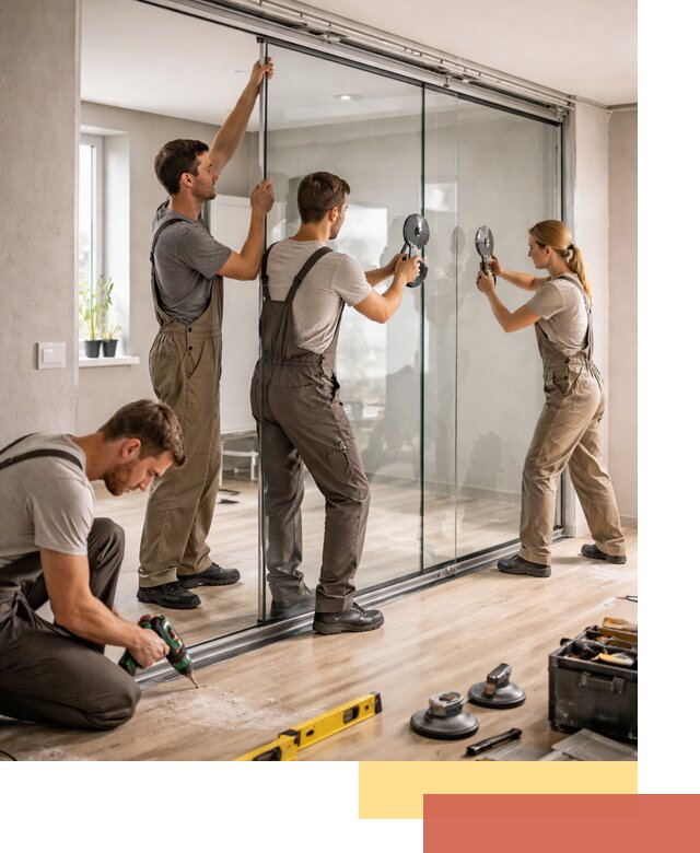 Изготовление стеклянных перегородок на заказ в Сызрани