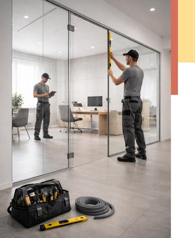 Цельностеклянные перегородки под ключ в Сызрани от 9624 руб. — монтаж и цены | ОТДЕЛОЧНИК-Сзр